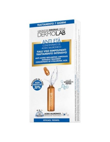 DERMOLAB FIALE VISO RIMPOLPANTI TRATTAMWNTO INTENSIVO CONCENTRATO DI ACIDO IALURONICO